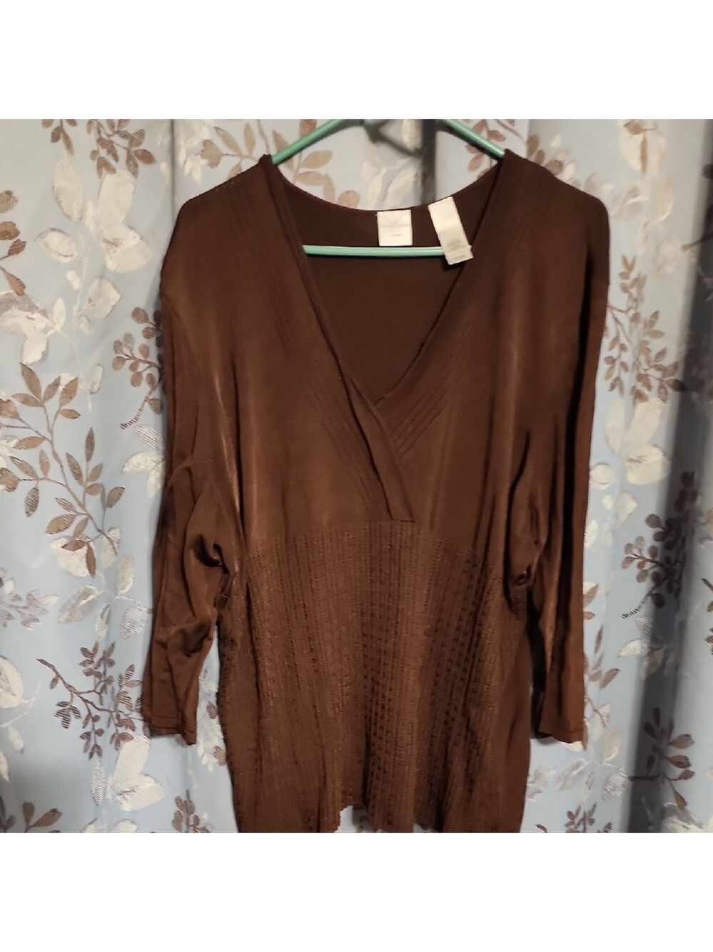 Emma James Brown V-Neck Top